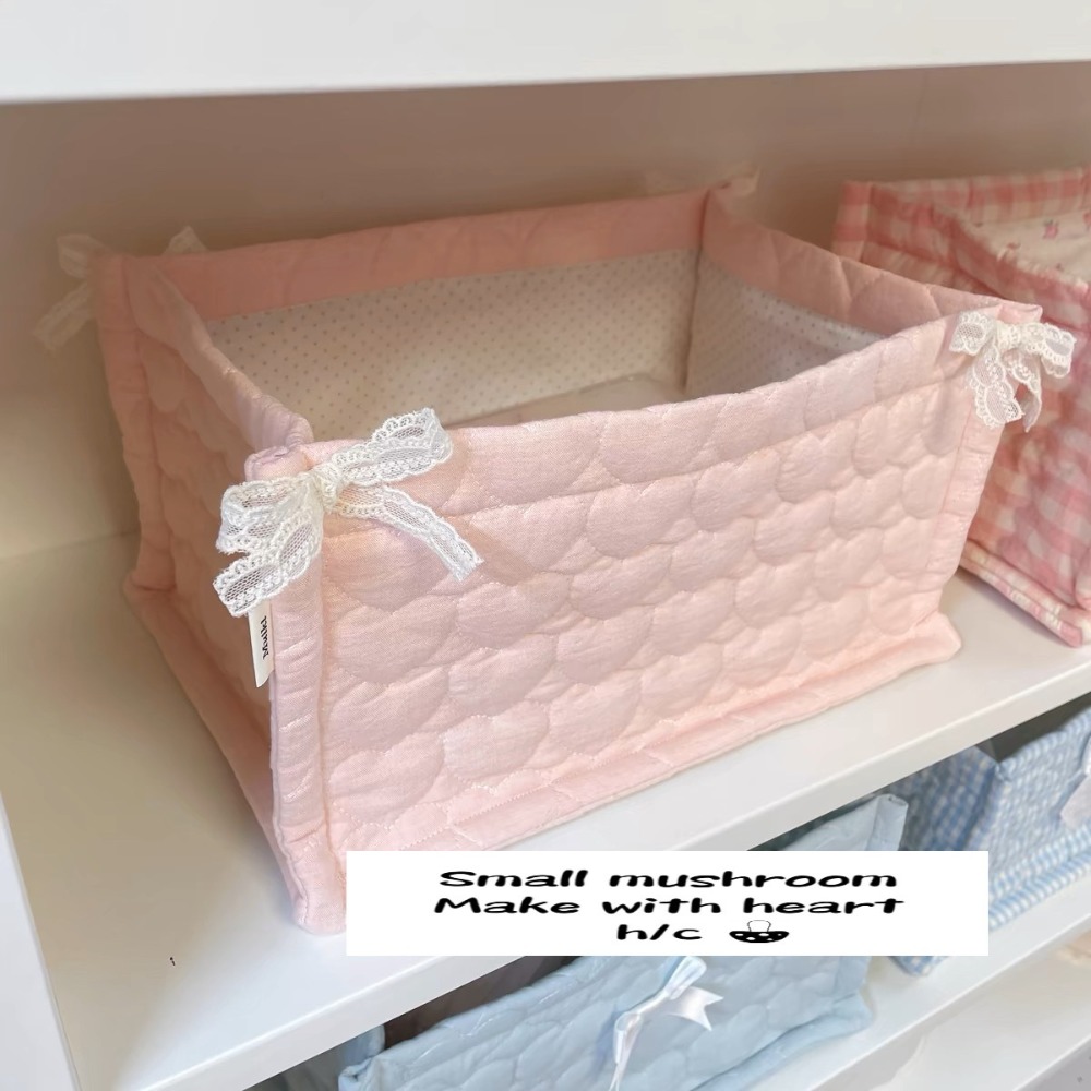 Basket Bag Wicker - Keranjang Penyimpanan Persegi Ins Keranjang Penyortiran