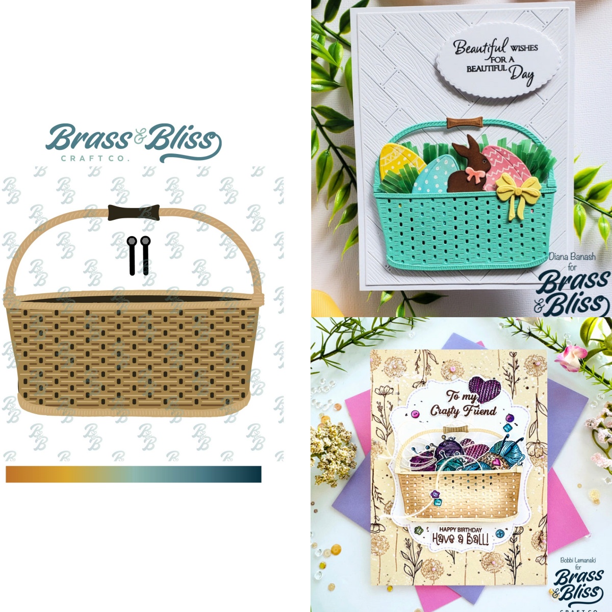 Basket Bag Wicker - Cetakan Potong Logam Keranjang Anyaman Baru