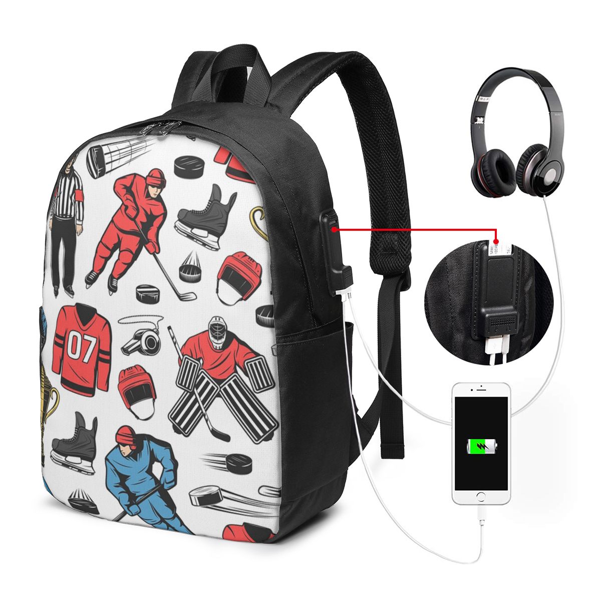 Women'S Bags Travel - Tas Ransel Pemain Hoki Es di