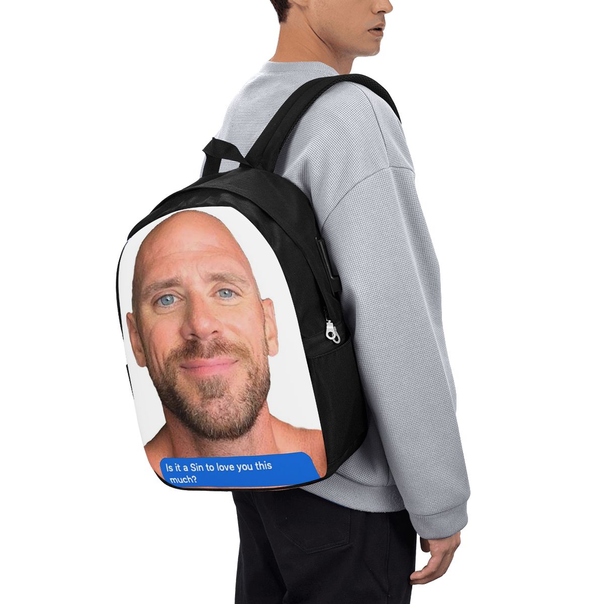 Women'S Bags Travel - Johnny Sins Flirty Text Bubble Backpack