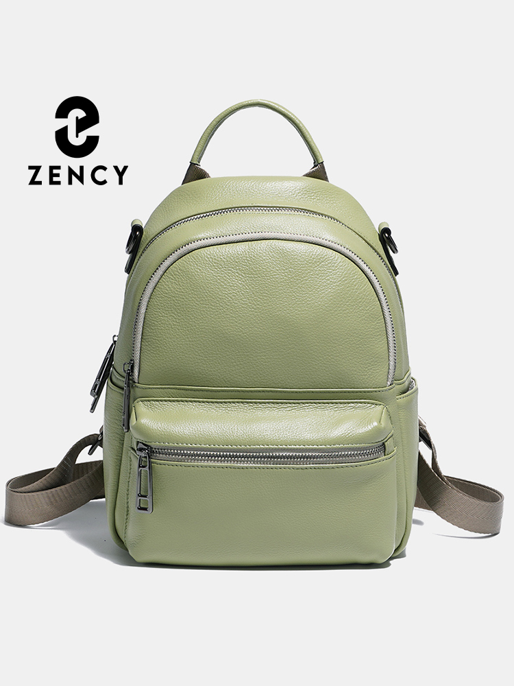 Women Bags Green - Zensi tas punggung kulit wanita, ransel