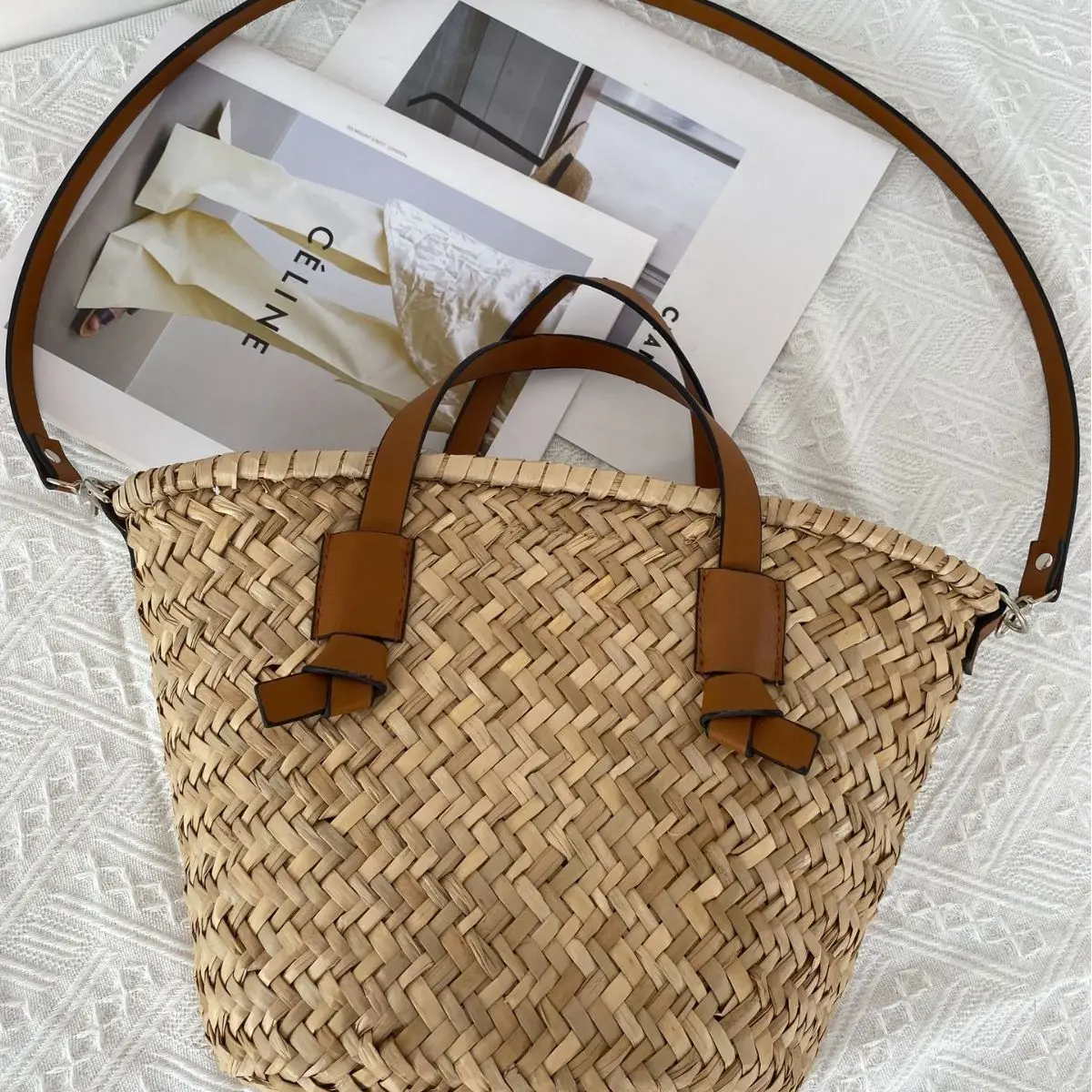 Tas Anyaman Jerami Bohemian Bu - Basket Bag Wicker ulasan dan harga