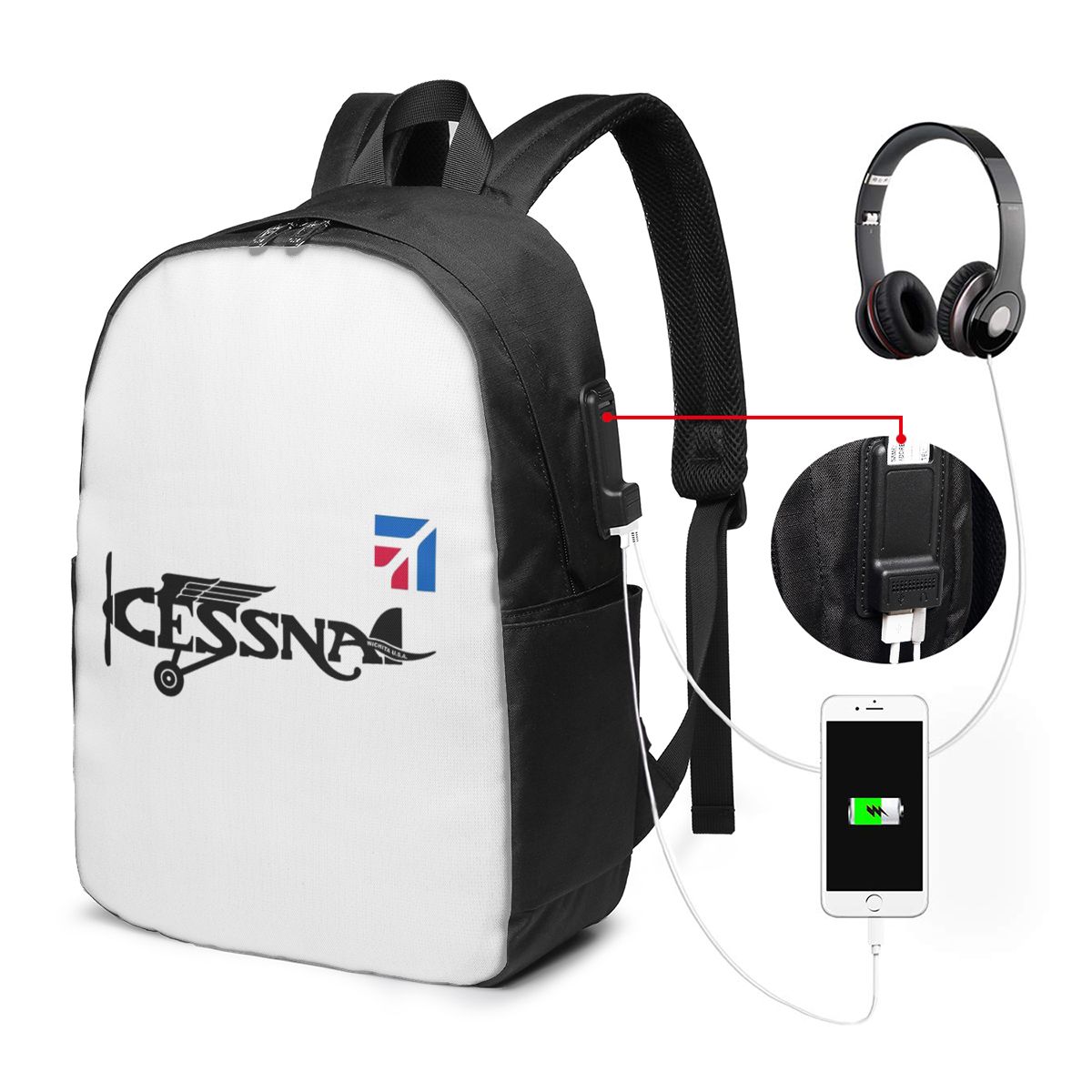 Tas Ransel Logo Cessna Tas Not - Women'S Bags Travel ulasan dan harga