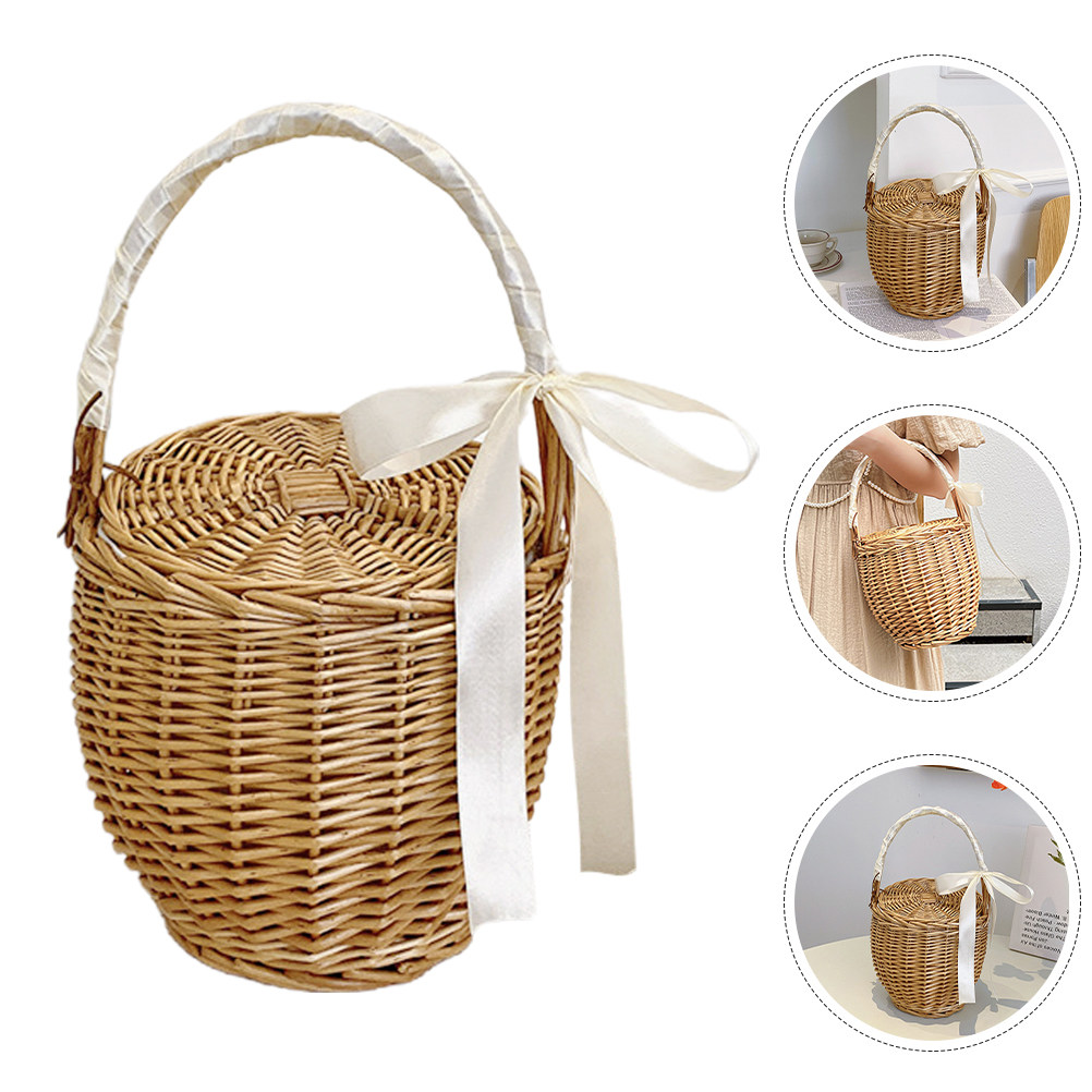 Keranjang Piknik Anyaman Gaya  - Basket Bag Wicker ulasan dan harga