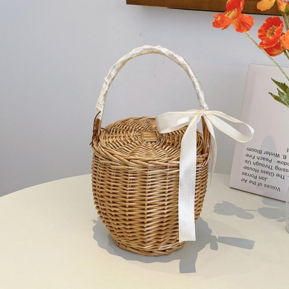 Keranjang Piknik Anyaman Gaya  - Basket Bag Wicker ulasan dan harga