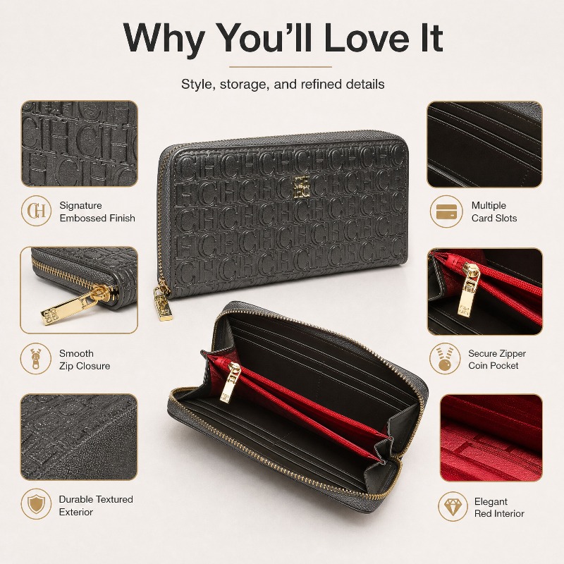 CHHC Dompet Panjang Uniseks Ba - Women Bags Rack ulasan dan harga
