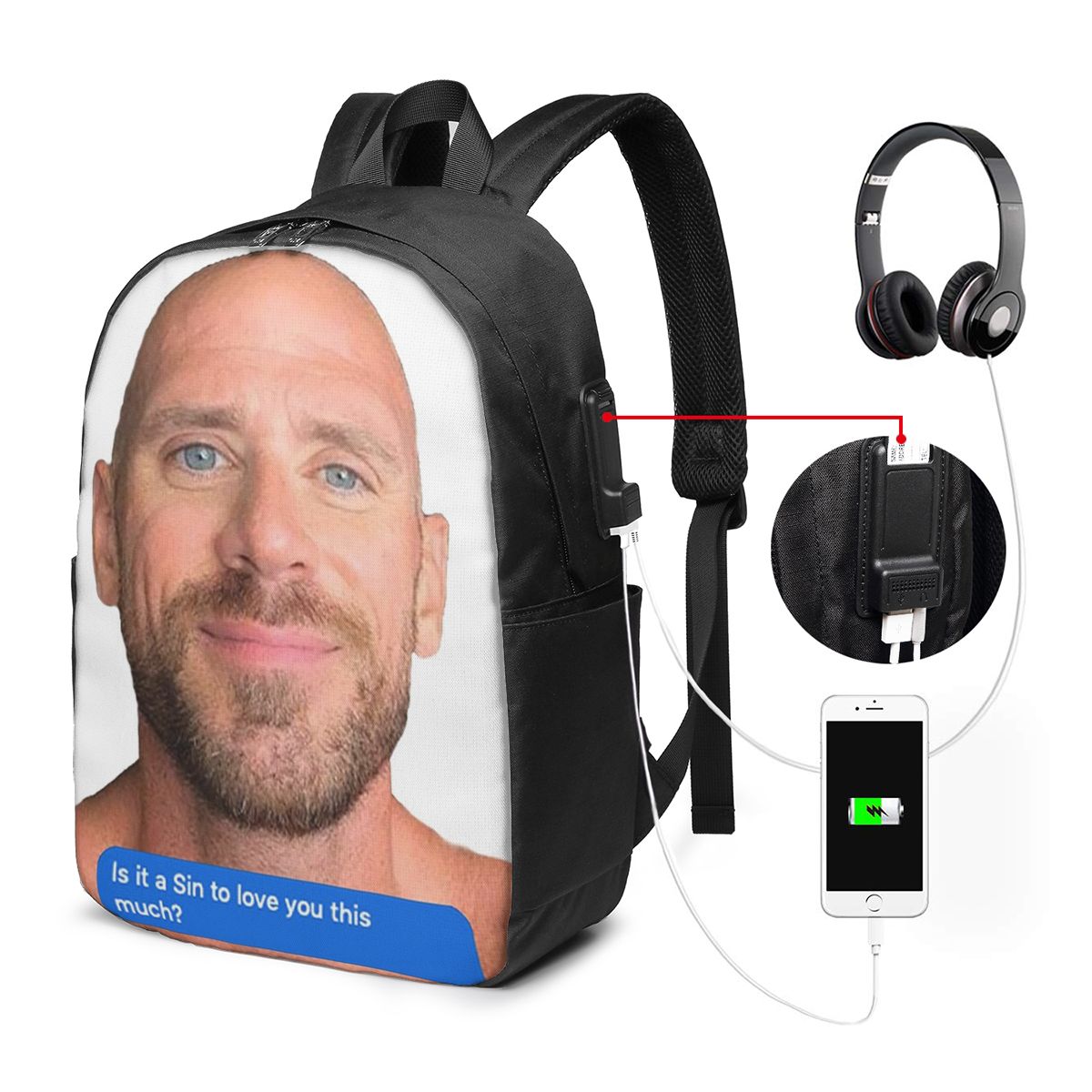 Johnny Sins Flirty Text Bubble - Women'S Bags Travel ulasan dan harga