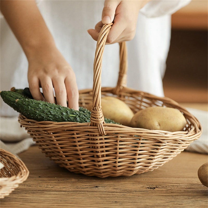 Keranjang penyimpanan anyaman  - Basket Bag Wicker ulasan dan harga