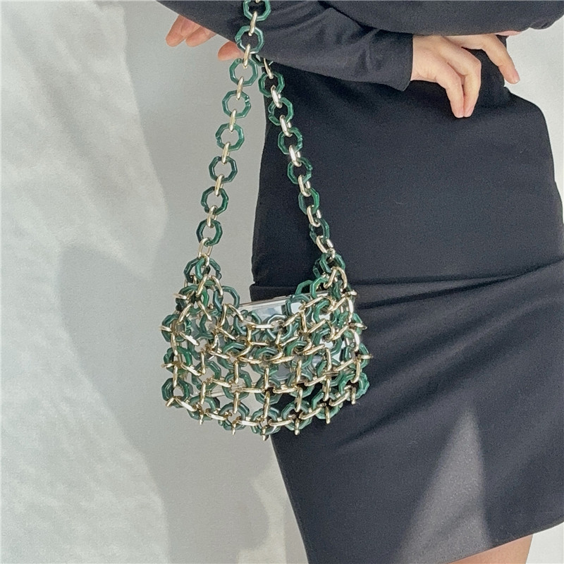 Tas Bahu Hauberk Metalik Hijau - Women Bags Green ulasan dan harga