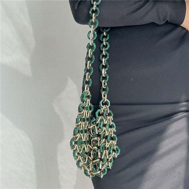 Tas Bahu Hauberk Metalik Hijau - Women Bags Green ulasan dan harga