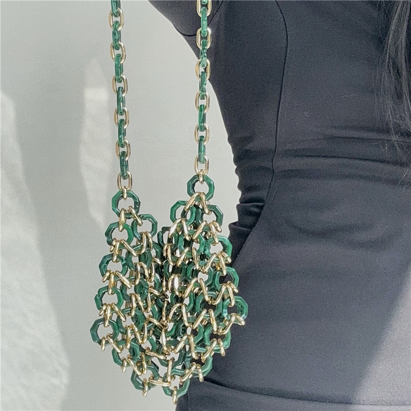 Tas Bahu Hauberk Metalik Hijau - Women Bags Green ulasan dan harga