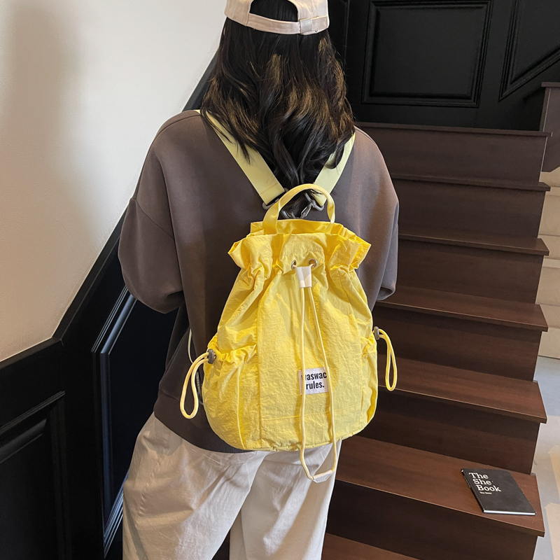 Ransel Kain Serut Hijau Lembut - Women Bags Green ulasan dan harga