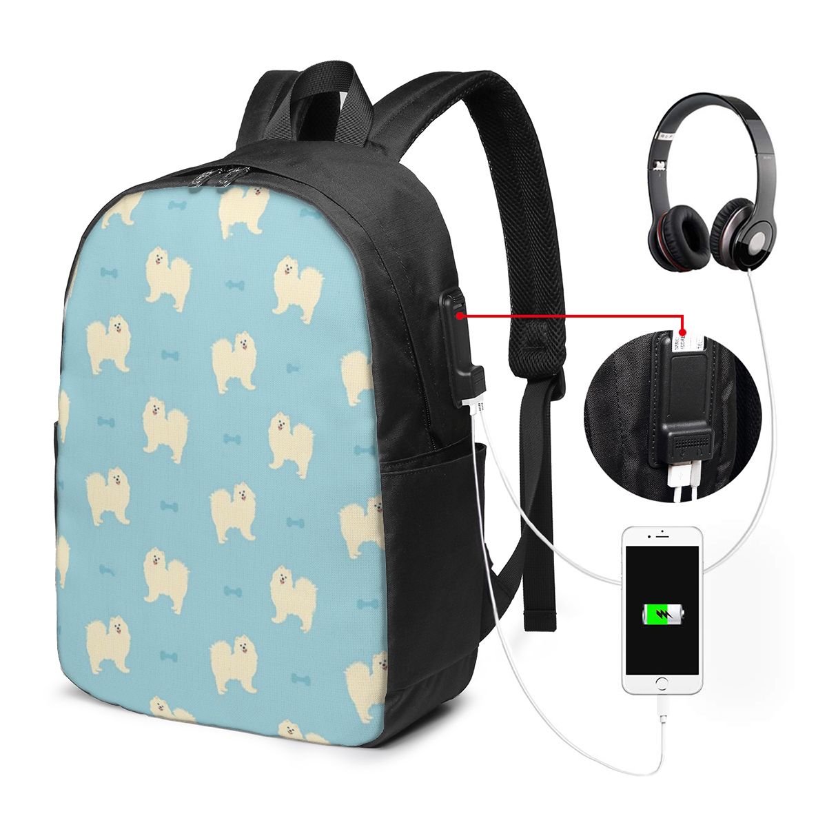 Tas Ransel Anjing Samoyed Tas  - Women'S Bags Travel ulasan dan harga
