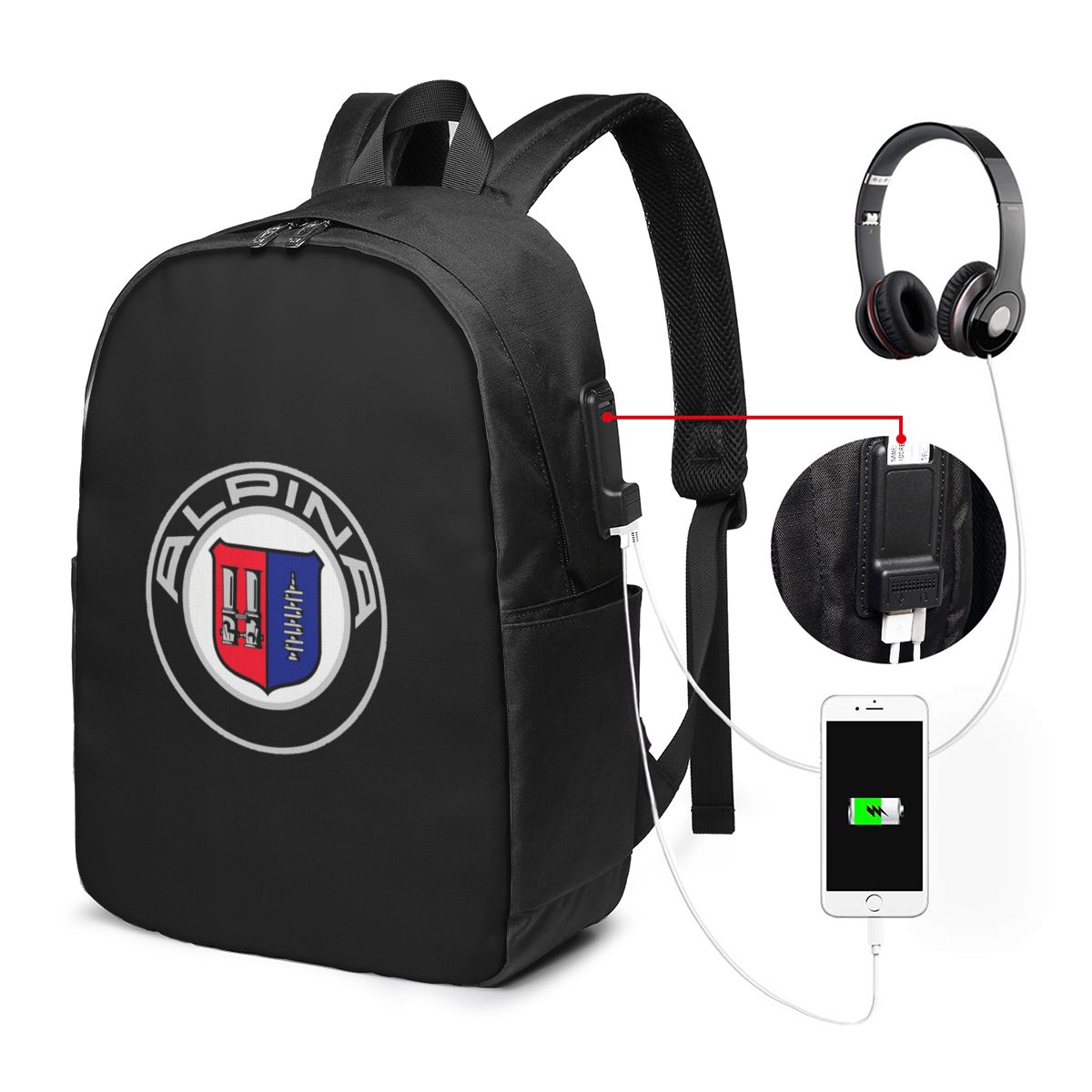 Alpina - Tas Ransel Logo Mobil - Women Bags Logo ulasan dan harga