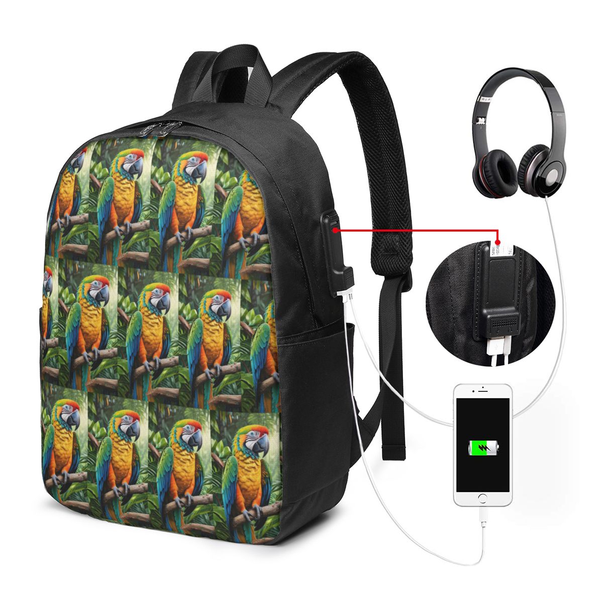 Tas Ransel Burung Beo Macaw Lu - Women'S Bags Travel ulasan dan harga