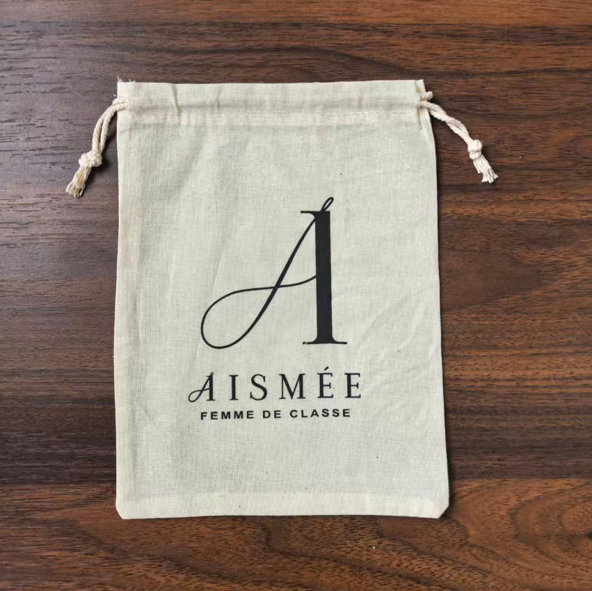 100 Buah Tas Katun Alami 15x20 - Women Bags Logo ulasan dan harga
