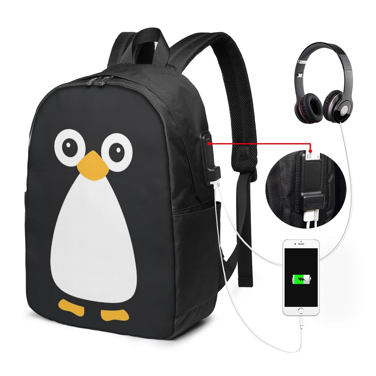 Tas Ransel Penguin Vektor Lucu - Women'S Bags Travel ulasan dan harga